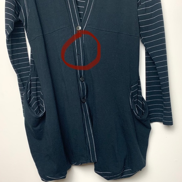 Lilith Paris French Lagenlook V Neck Black Cardigan - Picture 7 of 15